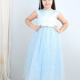 Toy Balloon kids Girls Embellished Net Fit & Flare Maxi Dress-picture-15
