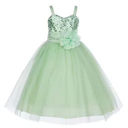 BAESD Girls Sweetheart Neck Shoulder Straps Embellished Net Fit & Flare Maxi Dress-image-28