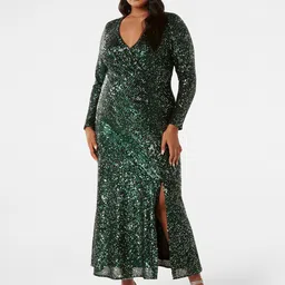 Forever New Embellished V-Neck Flared Maxi Dress-picture-12