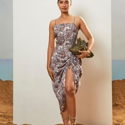CMGE Abstract Print Sleeveless Satin Maxi Dress-image-96