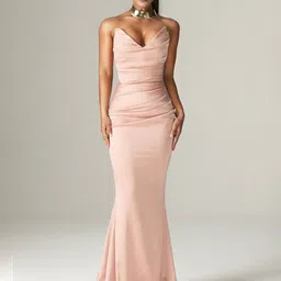 Bee Boe V-Neck Satin Maxi Dress-picture-48