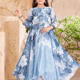 BAESD Floral Print Georgette Maxi Dress-picture-33