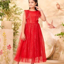 Aarika Self Design Net Maxi Dress-91