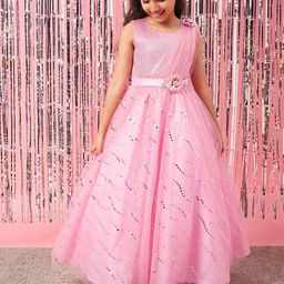 pspeaches Girls Embellished Applique Fit & Flare Maxi Dress-image-80