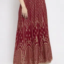 Clora Creation Ethnic Printed Maxi Flared Skirt-image-12