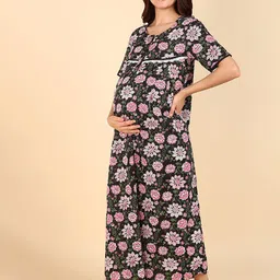 House Of Zelena Printed Maxi Nightdress-image-65