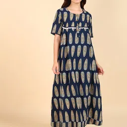House Of Zelena Printed Maxi Nightdress-image-26