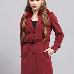 Monte Carlo Women Notched Lapel Single-Breasted Overcoat-image-79