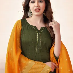 SANISA Women Chinon Self Design Kurta Sets With Dupatta-picture-16