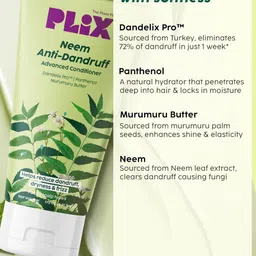 PLIX THE PLANT FIX Set Of 3 Neem Anti Dandruff Shampoo With Serum & Conditioner image 5