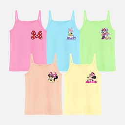 Disney By Miss and Chief Pack Of 5 Printed Cotton Camisoles-image-56