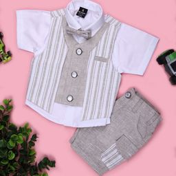 V-Mart Boys Striped Shirt with Shorts-image-97