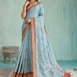Durga Textile Floral Printed Zari Saree-picture-16