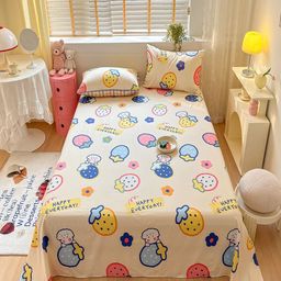 JC HOME Beige & White Ethnic Motifs 200 TC King Bedsheet with 2 Pillow Covers-image-91
