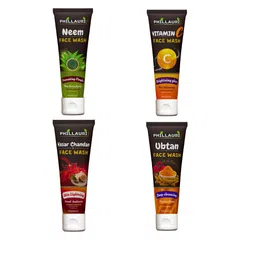 Phillauri Neem, Vitamin C, Kesar-Chandan & Ubtan Face Wash - 60ml Each-47