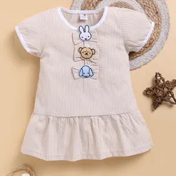 I LOVE MOM Striped Drop-Waist Dress-45