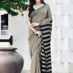 HERE&NOW Zari Banarasi Saree With Unstiched Blouse Piece-picture-48