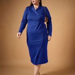 SASSAFRAS Curve Scuba A- Line Midi Dress-picture-13