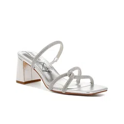 London Rag Women Embellished Suede Block Heel Sandals-19