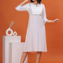 HIGHLIGHT FASHION EXPORT Fit & Flare Midi Dress-image-50