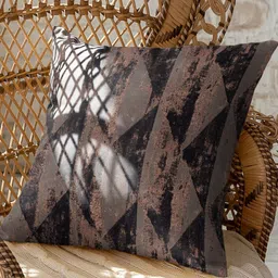 CASABLEU Mystique Bronze Toned & Black 2 Pieces Printed Square Cushion Covers-image-90
