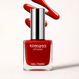 FLiCKA Tomato Gel Finish Nail Polish- 9.9 ml- Shade- 01-image-95