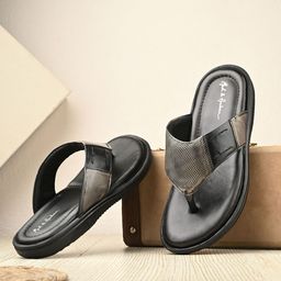 Mast & Harbour Men Leather Comfort Sandals-image-56