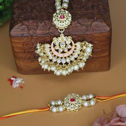 House of Pataudi Bhaiya Bhabhi Rakhi With Pooja Thali & Greeting Card-image-101