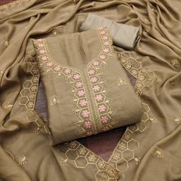 Panzora Embroidered Unstitched Dress Material-image-103