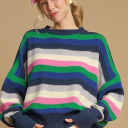 Errabelly Women Striped Pullover Sweaters-image-65