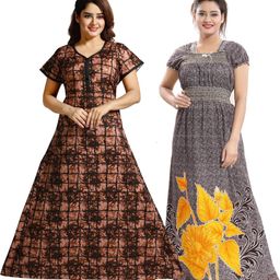 Inner Beats Pack Of 2 Cotton Blend Nightdress-picture-32