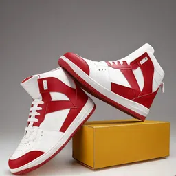 KRAASA Men Colourblocked High-Top Sneakers-34