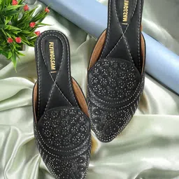 FLYING&SAM Women Embellished Pointed Toe Mules-picture-47