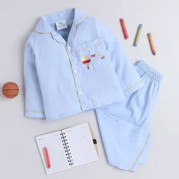 Knitting Doodles Unisex Kids Night suit-19