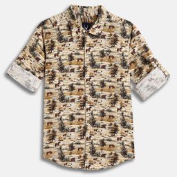Allen Solly Junior Boys Slim Fit Graphic Printed Casual Shirt-picture-47