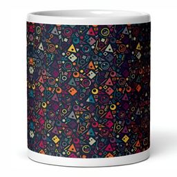 Mr UVD Black & White Geometric Printed Ceramic Matte Mug-picture-34