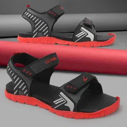 CLYMB Men Printed Open Toe Velcro Sports Sandals-18