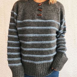 Mast & Harbour Women Round Neck Striped Pullover-picture-21