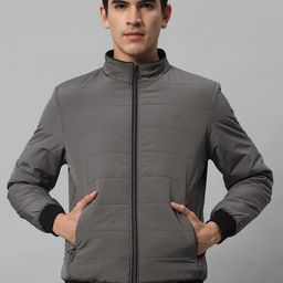 AR-FIT Men Colourblocked Polyester Water Resistant Open Front Jacket-53