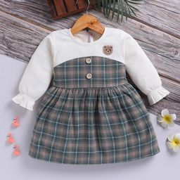 Toonyport Girls Checked Fit & Flare Dress-picture-2