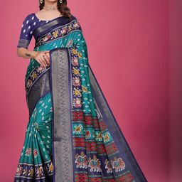 VS MALL Blue Art Silk Sarees-image-93