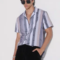 SHOWOFFFF Men Comfort Cuban Collar Printed Casual Shirt-image-98