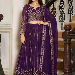 Kedar Fab Embellished Semi-Stitched Lehenga & Unstitched Blouse With Dupatta-picture-55