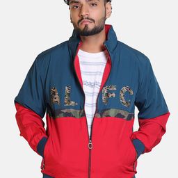 BAESD Men Colourblocked Lightweight Outdoor Embroidered Jacket-image-94