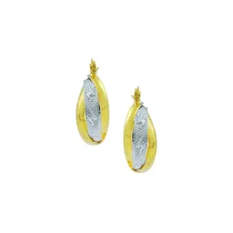 MEMOIR Gold-Plated Contemporary Hoop Earrings-image-69
