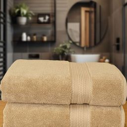 Myntra Elegant Homes Beige 2 Cotton 600 GSM Bath Towel-image-19