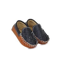 Neska Moda 6 To 12 Months Baby Boys Synthetic Leather Loafer Booties (Toe to Heel Length - 12 cm, Black, Brown)-image-15