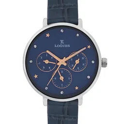 L LOGUES Women Brass Dial & Leather Straps Analogue Watch L 1712 SL-04-36