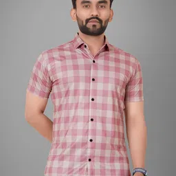 Metronaut Men Regular Fit Spread Collar Buffalo Checked Elastane Casual Shirt-image-73