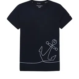 Nautica Boys Graphic Printed Round Neck Pure Cotton T-shirt-image-41